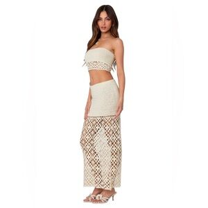 Edikted Ida Semisheer Crochet Maxi Skirt x-small 🔥SALE🔥NWOT